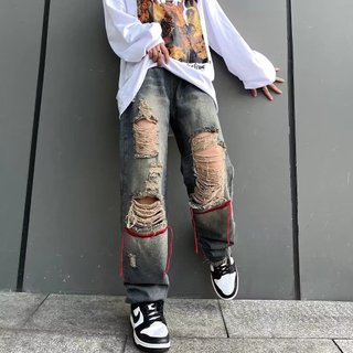 Quần Jean Nam ESEA Phong Cách Hip-Hop Hồng Kông, Mát Mẻ & Sành Điệu Unisex