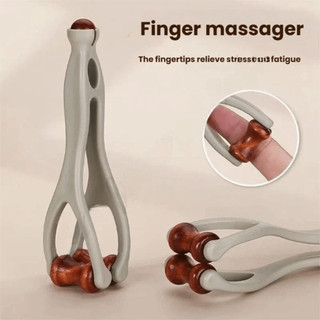 [Giao hàng từ Việt Nam] Con lăn Massage ngón tay EARTHLYCO, Máy mát xa ngón tay thiết kế kẹp gỗ nguyên khối, di động với 360° Con lăn Bấm huyệt để giảm kinh tuyến trị liệu bằng tay
