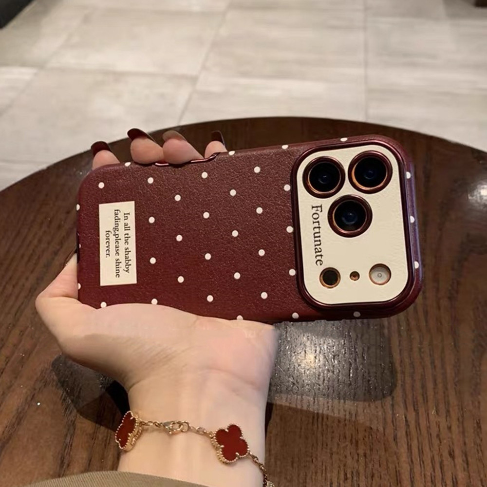 Ốp điện thoại da Windows Wine Red Dot cho iPhone 17 Pro Max 16 15 14 13 Vỏ bảo vệ chống sốc