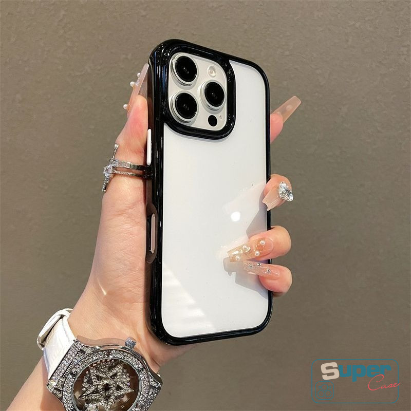 Ốp Lưng Tương Thích Cho iPhone 17 16 13 15 12 11 14 Pro Max Air 14 16 15 Plus Thời Trang Macaron Màu Sắc Đơn Giản Nhiều Màu Sắc Sang Trọng Acrylic Cover