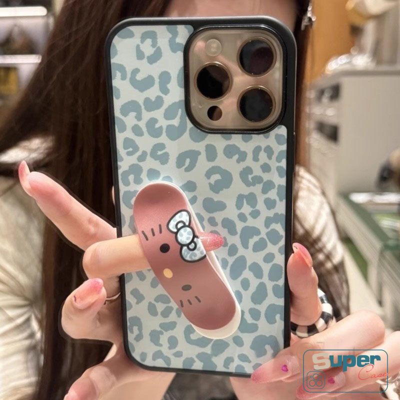 Ốp Lưng Tương Thích Cho iPhone 13 16 15 11 17 12 14 Pro Max Air 14 16 15 Plus Thời Trang Ngọt Ngào Hồng Tím Xanh Da Báo In Acrylic Sang Trọng