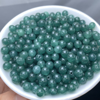 Hạt đá ngọc xanh nước 6mm, bộ 50 cái - phụ kiện làm vòng tay