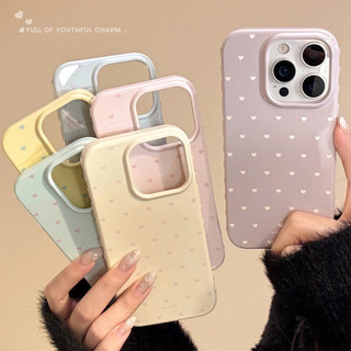 Ốp điện thoại hình trái tim tình yêu màu kẹo ngọt ngào Ins Hàn Quốc cho iPhone 17Promax 17Pro 16Promax 12 13 14 15 Pro Max Vỏ silicon bóng chống sốc cho nữ