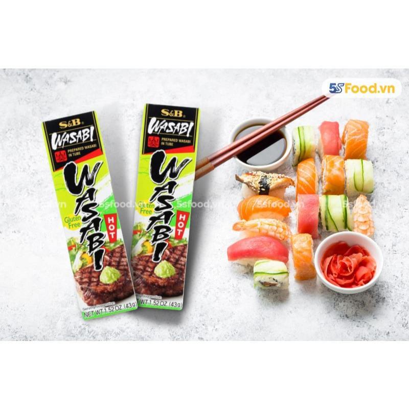 Mù Tạt Wasabi Nhật Bản 43g, Mù Tạt Dùng Cho Các Món Sushi, Sashimi