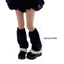 Woke Nữ Ruffle Ren Trim Fuzzy Leg Warmers Co Giãn Lông Cừu Mùa Đông Chân Có