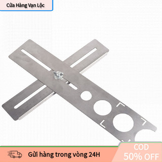 【vạn】Thước Lấy Dấu Lỗ Khoan Gạch Inox – Dụng Cụ Khoét Ổ Cắm, Ống Nước Trên Gạch Men Kính Chuẩn Xác