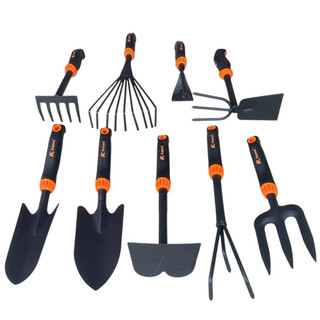 Bộ Dụng Cụ Làm Vườn Mini Kapusi K-8635 6 chi tiết, K-8636 9 chi tiết thép sơn tĩnh điện, Tay Cầm Nhựa ABS, Bh 12 tháng