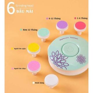 Bộ dụng cụ làm móng cho bé máy mài dũa móng tay mini hình tròn dễ dàng thao tác và bảo quản trong gia đình