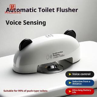 Bộ xả tự động kích hoạt bằng giọng nói Loại C Sạc nhẹ Phù hợp với hầu hết các bể vệ sinh, màu trắng 150x50x56mm Chống nước