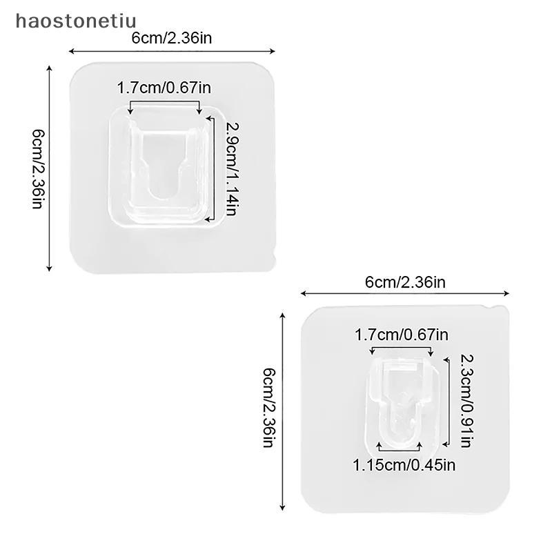 NS 1-10 Cặp Móc Treo Tường Hai Mặt Trong Suốt Hút Hút Móc Phòng Ngủ Nhà Bếp Đa Năng Tổ Chức Giá Đỡ NS