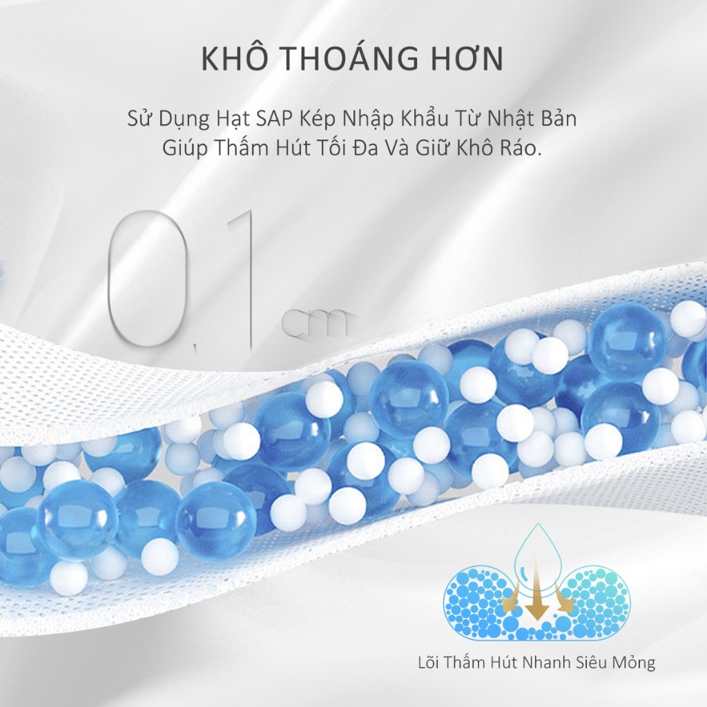 [Combo 5] Tã/Bỉm Cho Trẻ Sơ Sinh Cao Cấp Aiwibi Siêu Thấm Hút, Chống Tràn - Gói New Born 22 Miếng