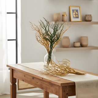 Cành Cây Khô San Hô Giả Trang Trí Nhà Cửa Màu Vàng Bạc Bắc Âu Nhánh Gạc Hươu Nhân Tạo Decor Phòng Khách Để Bàn Tiệc Cưới Phụ Kiện Cắm Bình Hoa Đạo Cụ Chụp Ảnh Vintage Sang Trọng Nhựa Dẻo DIY Cao Cấp Lung Linh Hiện Đại Twig Stem