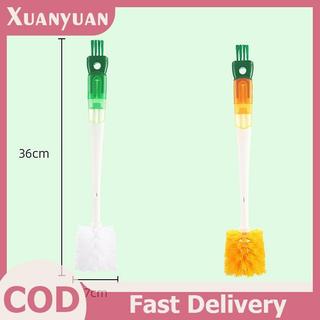 XUAN 5 In1 Hoạt Hình Chai Bộ Bàn Chải Tay Cầm Dài Nhà Đa Năng Cốc Bàn Chải Làm Sạch Bàn Chải Nhà Bếp Phụ Kiện Vệ Sinh VN