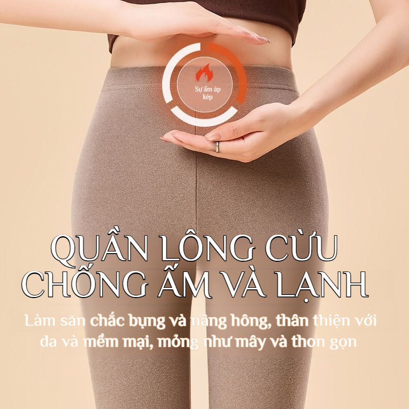 🔥quần nhung giữ nhiệt/Quần legging liền mạch/Quần legging giữ nhiệt bằng vải lông cừu Đức/Quần legging cỡ lớn/Quần legging nỉ ấm áp mùa thu đông / quần legging nâng mông và định hình