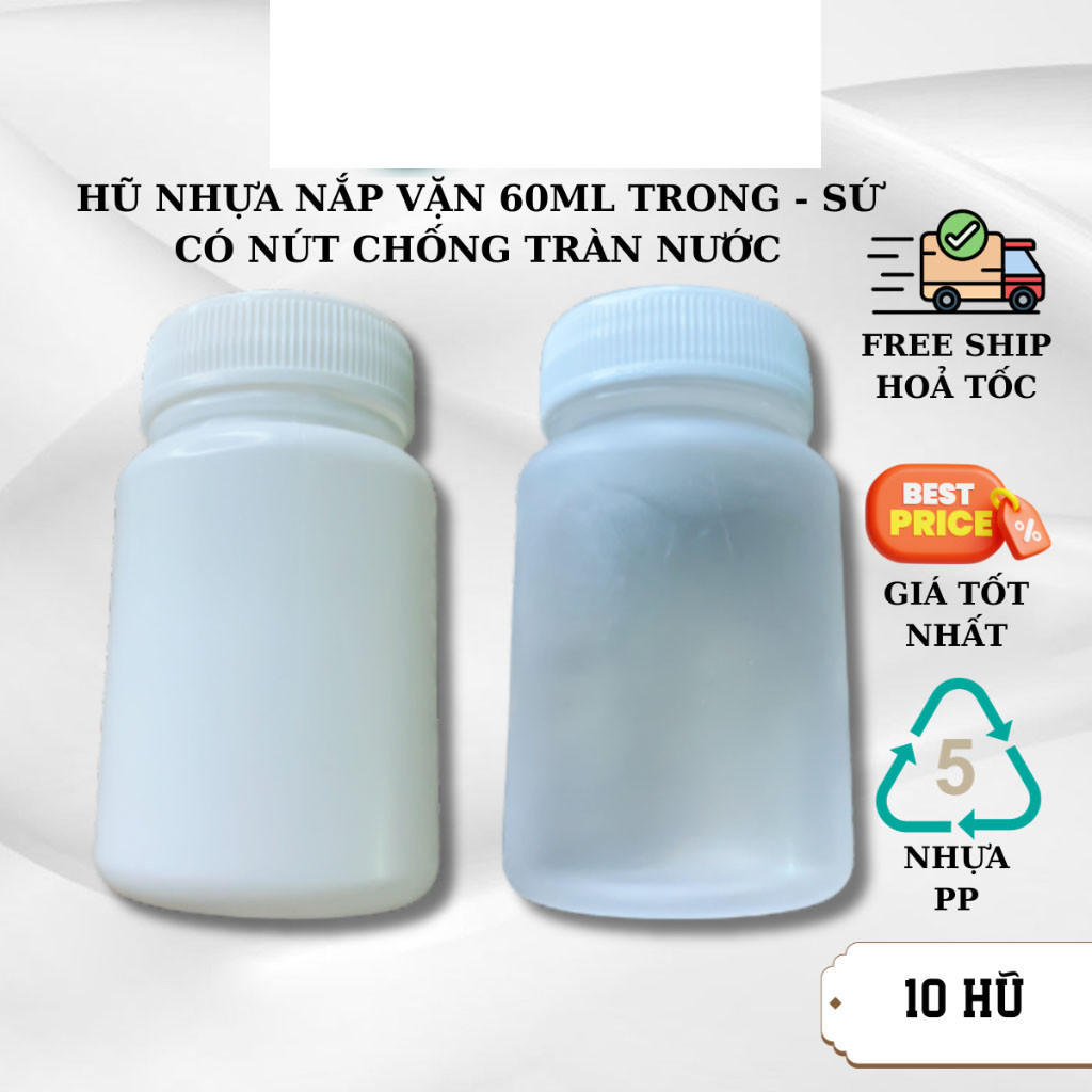 M7 Chai chiết  nhựa HDPE (10 chai), hũ chiết mỹ phẩm viên nén, đựng gia vị 100ml MALAN