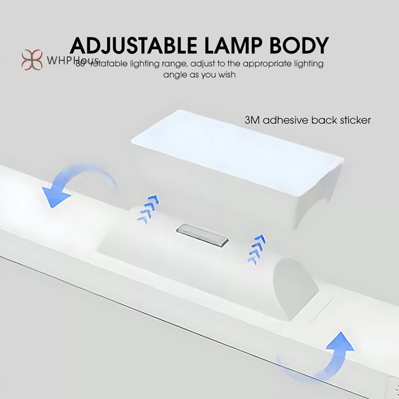 < WHPHous-t > Đèn LED Sạc USB từ tính và cắm Đèn tủ làm mờ vô cấp Công dụng kép Đèn bàn Điều khiển từ xa / cảm ứng