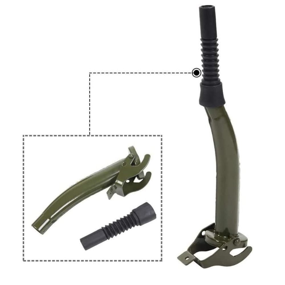 FANIELLAPOWELL Jerry Can Spout, Lon 5L / 10L / 20L Vòi phun linh hoạt Đổ thùng dầu, Vòng đệm cao su chống rò rỉ khẩn cấp Phụ kiện ô tô