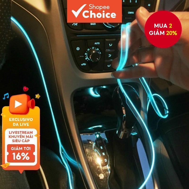 1m 2m 3m 5m phụ kiện nội thất ô tô đèn bầu không khí EL dòng đèn lạnh với USB DIY Trang trí Đèn LED xung quanh