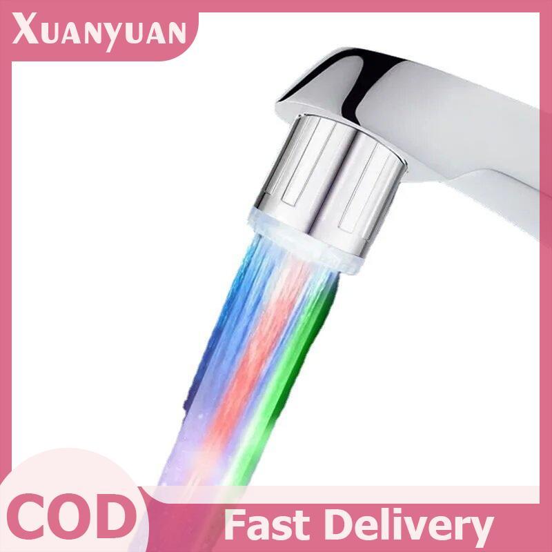 Vòi cảm biến LED 3 màu XUAN Thay đổi ánh sáng cảm giác nhiệt độ Vòi LED tự động Phát sáng Tiết kiệm nước Dòng ánh sáng Vòi sục khí Vòi phun cho phòng tắm nhà bếp VN