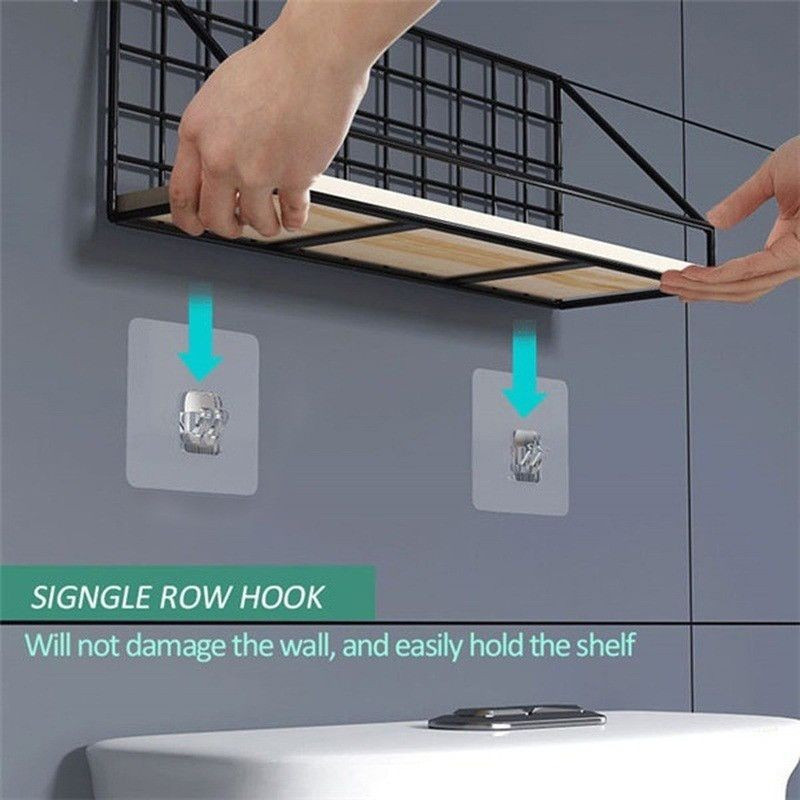 5 / 10 / 20 Cái Trong Suốt Chống Thấm Nước Khăn Treo Tường Móc / Kệ Dính Móc Đôi Miếng Dán