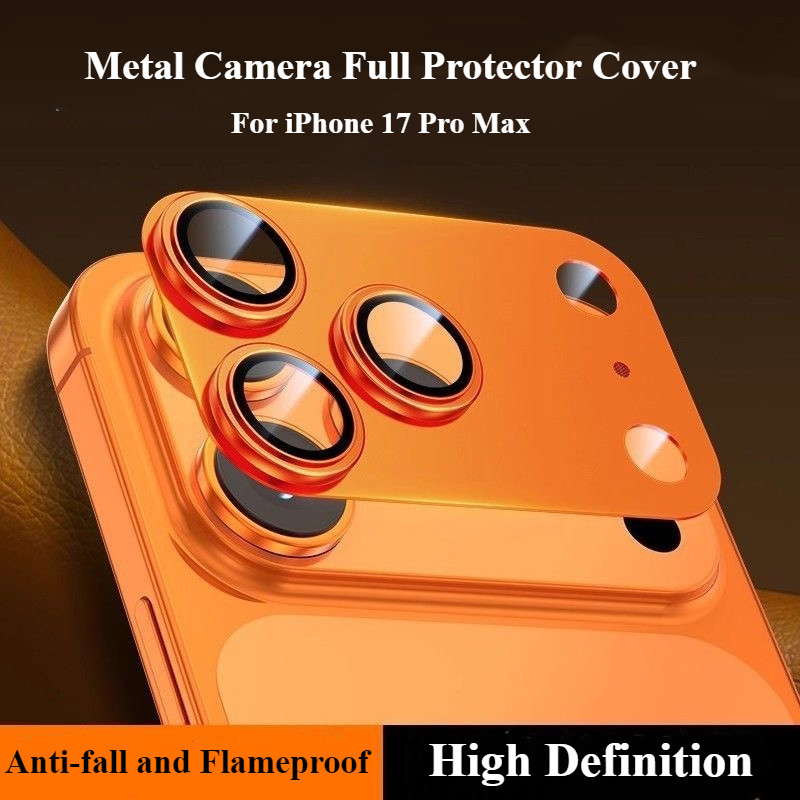 Camera Kính Bảo Vệ Ống Kính Cho iPhone 17 Pro Max 17 AIR Màu Nguyên Bản Kim Loại Bảo Vệ Toàn Diện Kính Cường Lực Bao Phụ Kiện