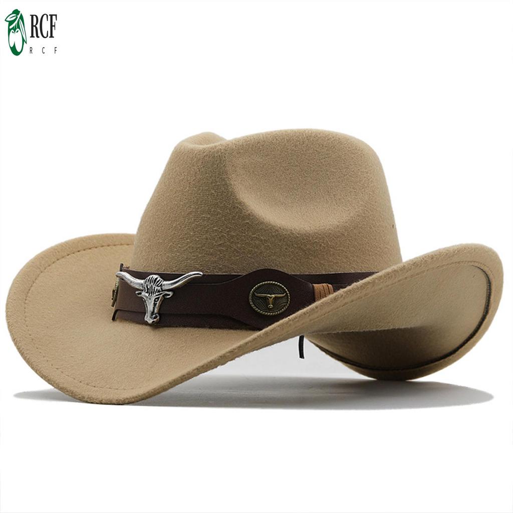 Mũ cao bồi phương Tây unisex có vành rộng, dễ dàng định hình - Phù hợp cho cả nam nữ và thanh thiếu niên