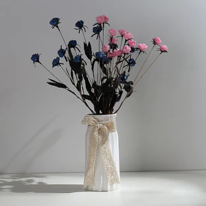 Bình gốm trắng, Trang trí nhà cửa hiện đại, Bình đựng cỏ Pampas, Phong cách Bohemian trung tính, Phong cách tối giản Bắc Âu, Bình đựng đồ ăn cho phòng khách Tiệc cưới