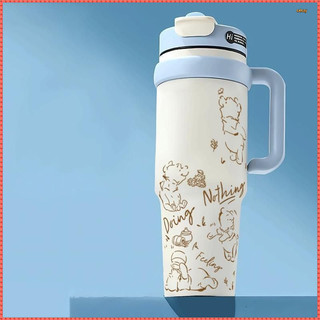 2025 Dòng Winnie the Pooh Cốc giữ nhiệt dễ thương Ice Master Cup Cốc rơm có giá trị cao Big Mike Làm mát sức chứa lớn Nam Nữ Phong cách20250811