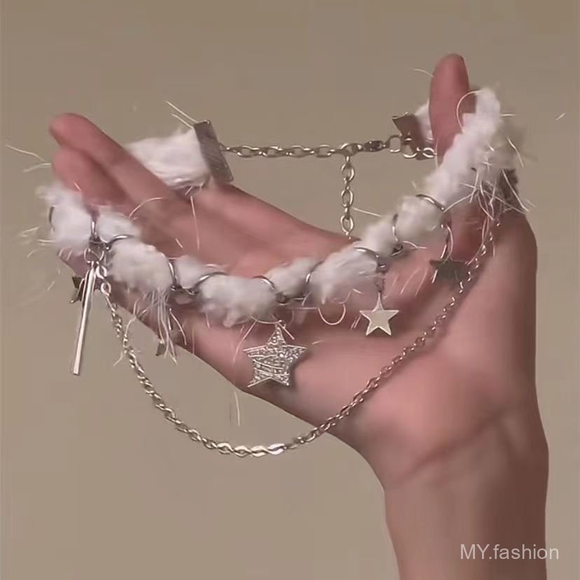 Chocker vòng cổ nữ màu nâu mèo con kiểu Nhật Bản dễ thương, phù hợp thu đông và áo len