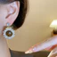 Bông tai zircon kim bạc, phong cách cổ điển, thời trang, đa năng, nhẹ nhàng sang trọng và bông tai cao cấp
