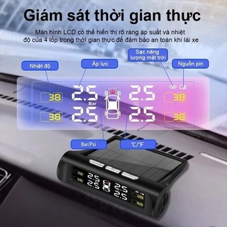 2026 Cảm biến áp suất lốp ô tô TPMS màn hình led màu van ngoài - Bản cao cấp lõi đầu cảm biến bằng đồng-Dễ dàng cài đặt
