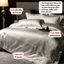 Bộ chăn ga gối Lụa Jacquard tơ tằm êm mềm MemMinbedding Luxury họa tiết ánh bạc sang trọng tinh tế - L41690