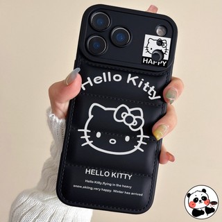Vỏ áo khoác Kitty Cat Down dễ thương cho Xiaomi Poco X7 X6 X5 X2 Pro F6 F5 Pro F4 5G 4G Vỏ hoạt hình Vỏ điện thoại mềm chống sốc màu kẹo đơn giản