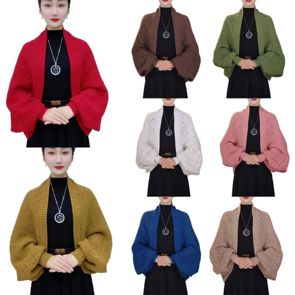 Áo len cardigan nữ cỡ lớn BRBRAA, thiết kế tay dơi quấn cổ, chất liệu mềm mại, phong cách Hàn Quốc