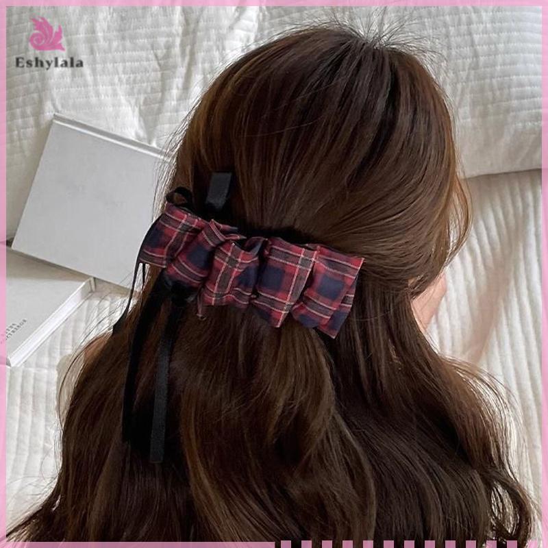Thời Trang Mới Nữ Nơ Xanh Phụ Kiện Tóc Cao Đuôi Ngựa Nữ Vintage Kẹp Tóc Mũ Đội Đầu [MỚI]