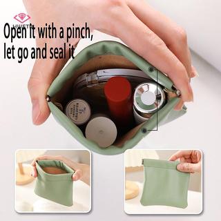 HWETR Son Môi Túi Da Cáp Tổ Chức Túi Niêm Phong Tiền Xu Chìa Khóa Túi Đựng Trang Sức Tai Nghe Túi Bảo Quản Túi Đựng Mỹ Phẩm Túi Mới