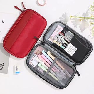 Bút chì HIGHVIEWLS, Túi đựng bút cầm tay đa chức năng, Dụng cụ sắp xếp văn phòng phẩm siêu mỏng đơn giản Đồ dùng học tập