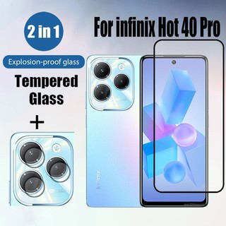 2 trong 1 Infinix Hot 40 Pro Free Fire Kính Cường Lực Bảo Vệ Màn Hình Cho Infinix Hot 60 60i 50i 50 Pro 40i 30 30i 4G & Phim Ống Kính Máy Ảnh