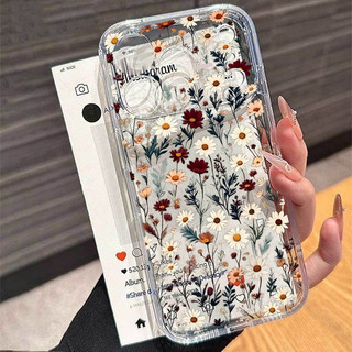 Ốp Cho OPPO A6 A5 Pro A5X 5G OPPO A5 5G Trong Suốt Dễ Thương Nhiều Màu Sắc Hoa Cúc Cây Hoa Hoạt Hình Hoa Chống Sốc Mềm Trong Suốt Silicon Bảo Vệ Camera Vỏ Điện Thoại