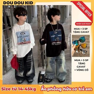[DOU DOU KID] DT33 Áo Thun Dài Tay 14-46kg,Chất Thun Mềm Mại Chính Phẩm