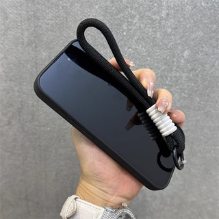 Đi kèm dây buộc cho iPhone 17 16 Pro Max 15 Plus 14 13 12 11 Vỏ tản nhiệt Giá đỡ ống kính từ tính Vỏ bảo vệ silicon TPU Thẩm mỹ mềm Vỏ điện thoại chống sốc