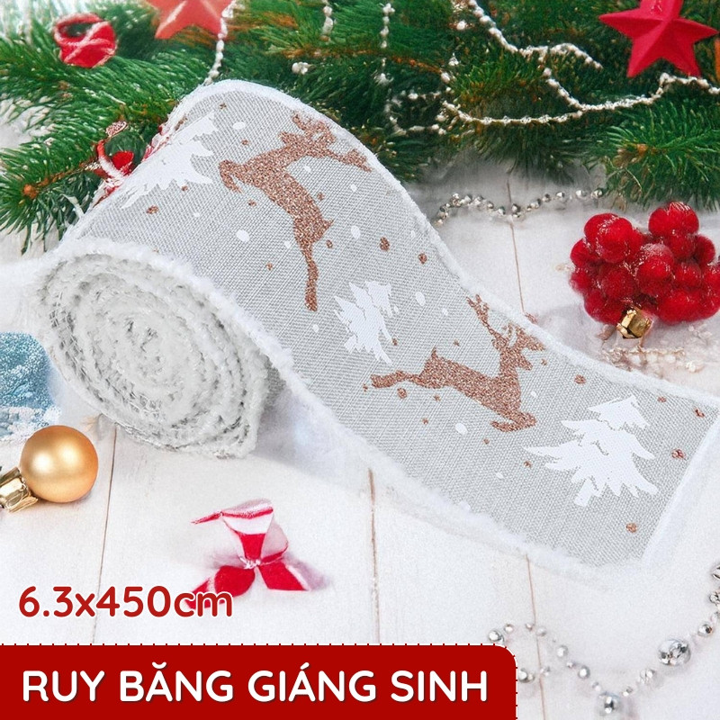 Ruy Băng Gói Quà Noel – Dây Ruy Băng Thắt Nơ Nhiều Màu Trang Trí Giáng Sinh & Buộc Hộp Quà Sinh Nhật