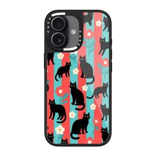 CASECASE X Black Cat Case Chống Trầy Xước Từ Hút Kính Dành Cho IPhone 17 Air 16 15 14 Pro Max Plus Ốp Lưng Cứng Có Hộp Khắc logo