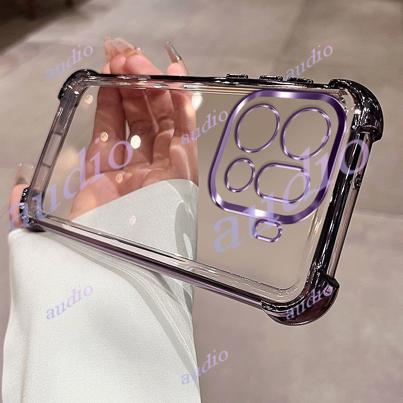 Ốp điện thoại trong suốt mạ bốn góc OPPO Find X9 Pro 5G cho Oppo Find X9 FindX9 Pro 5G Ốp lưng silicon mềm chống sốc sang trọng cho OPPO Find X9Pro FindX9Pro 5G