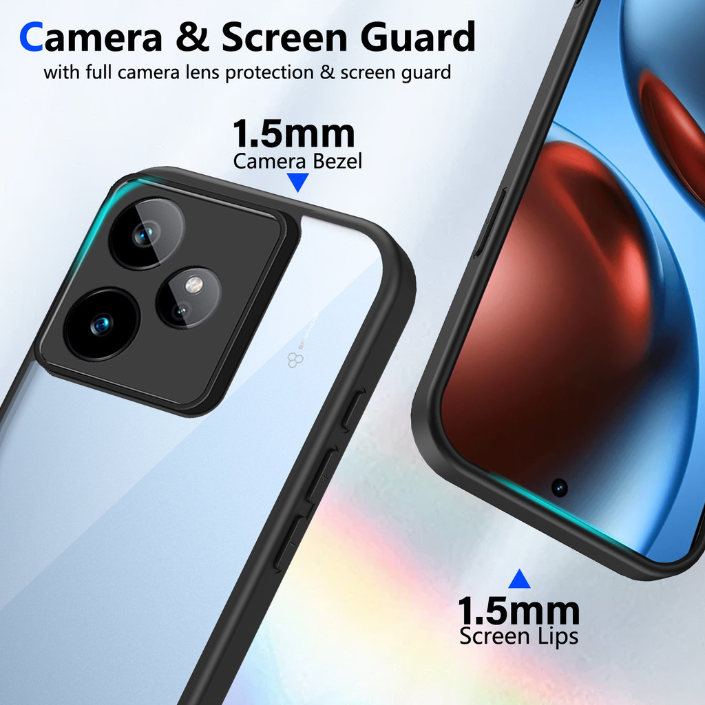 Ốp lưng Realme GT 7 7T 5G Vỏ trong suốt mờ thời trang cho Ốp điện thoại Realme GT 7 5G