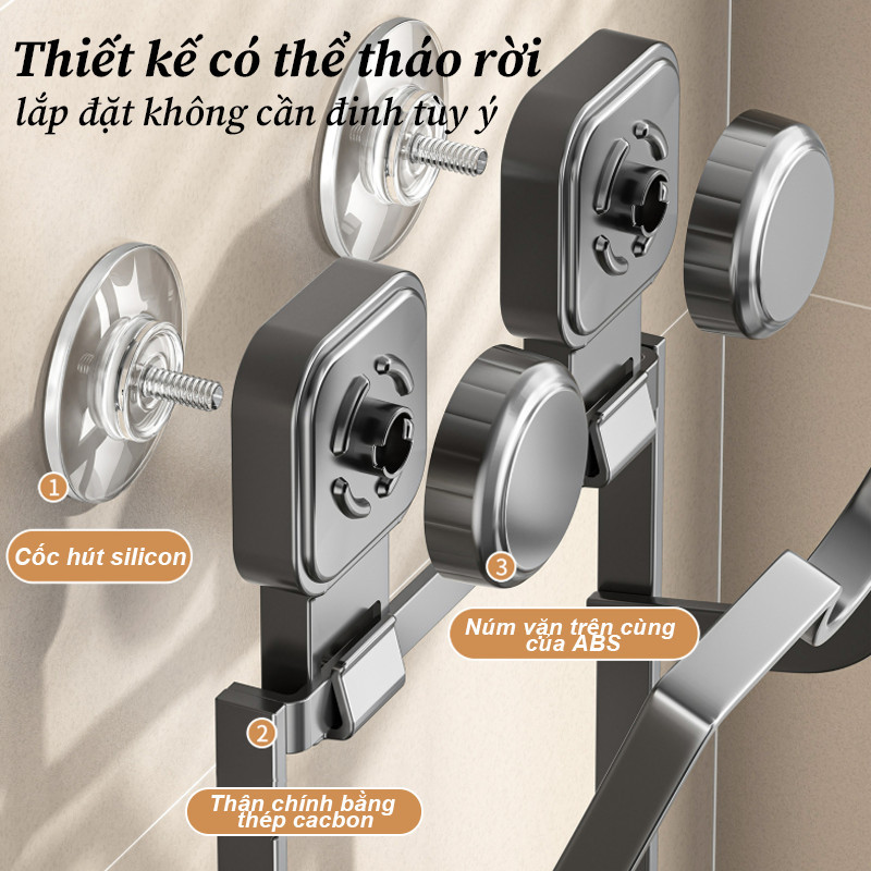 Giá Đỡ Nắp Nồi Treo Tường, Kệ Đựng Đồ Nhà Bếp Đa Năng Không Khoan, Nhiều Tầng Bền Bỉ Cho Gian Bếp