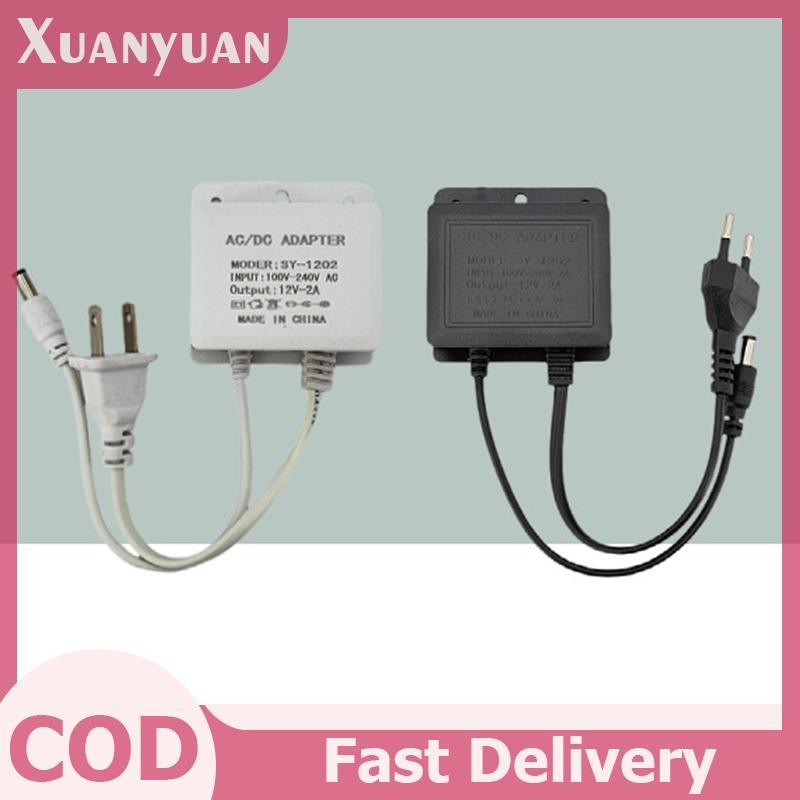 XUAN 1 Cái EU / US Cắm DC12V 2A Bộ Chuyển Đổi Nguồn Chống Thấm Nước Cho Giám Sát An Ninh Quan Sát AHD Camera Sạc NVR DVR Đầu Vào AC100V-240V VN