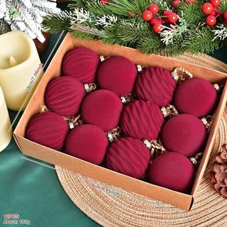 ⭐GROUS⭐Burgundy Christmas Ornaments Festive Decorative Display Luxurious Holiday Decor