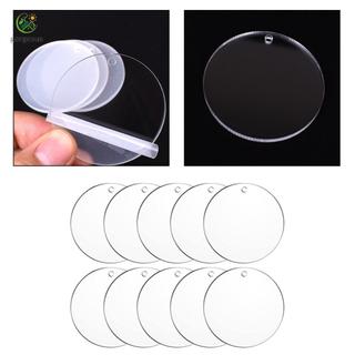 ⭐GROUS⭐Acrylic Christmas Crafting Discs Pack of 10 Various Sizes for Personalized Decor