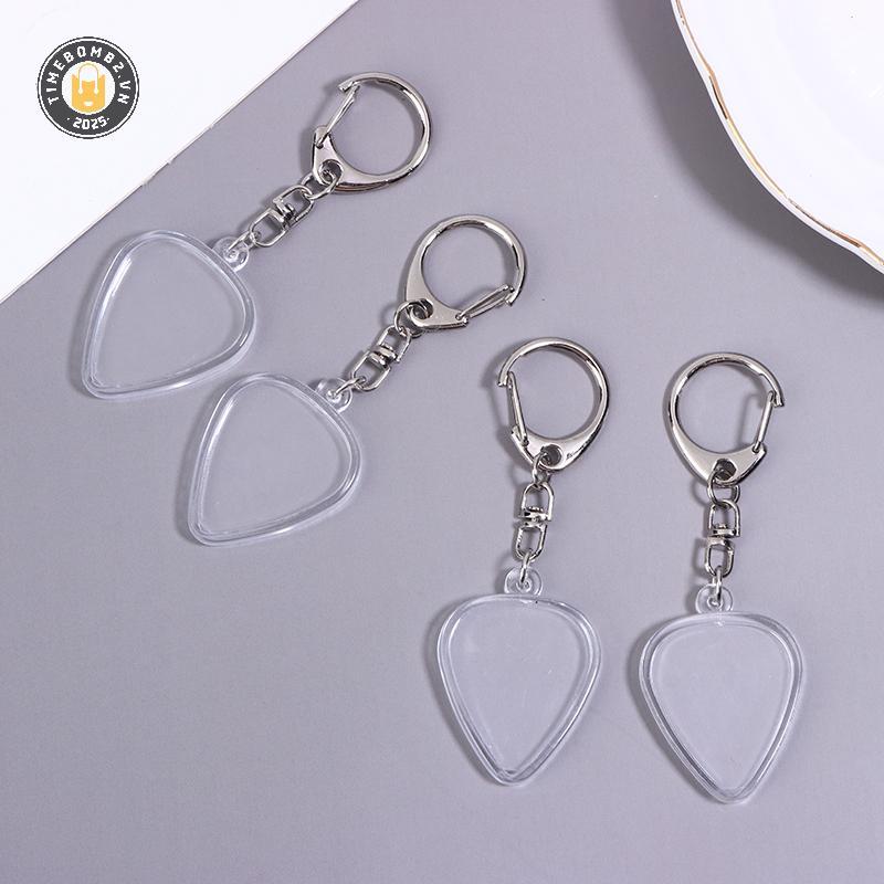 {TB & Bag} 3 / 5 Chiếc Guitar Pick Collection Box Móc Khóa Khung Ảnh Trong Suốt Có Thể Thay Thế Mặt Dây Chuyền Có Thể Tháo Rời Phụ Kiện Âm Nhạc.